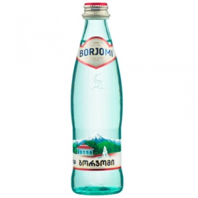 Вода Боржоми 0.33 литра, газ, стекло, 12шт. в уп.