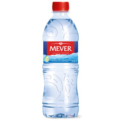 Вода Mever 0.5 литра, без газа, пэт, 12шт. в уп.