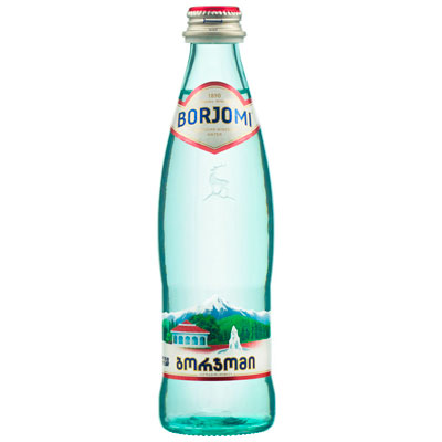 Вода Боржоми 0.33 литра, газ, стекло, 12шт. в уп.