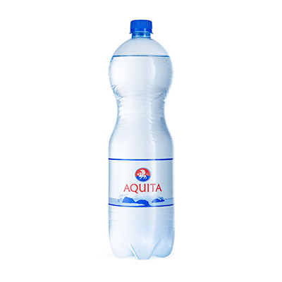 Вода Aquita 1 литр, газ, пэт, 9 шт. в уп.