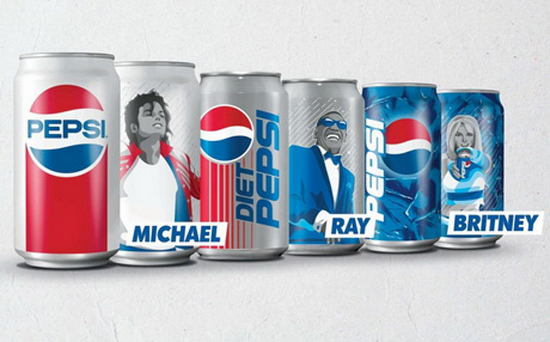 Майкл Джексон и Бритни Спирс появятся на лимитированной серии баночек Pepsi