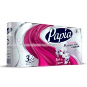 Туалетная бумага Papia балийский цветок 3 слоя (8шт)