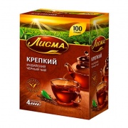 Чай Лисма черный листовой Крепкий 100 гр