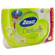 Туалетная бумага Zewa Deluxe ромашка 3 слоя (12шт)