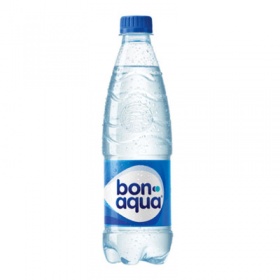 Вода BonAqua / БонАква 0.5 литра, газ, пэт, 24шт. в уп.