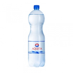 Вода Aquita 1 литр, газ, пэт, 9 шт. в уп.