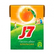 Сок J-7 апельсин с мякотью 0.2 литра, 6 шт. в уп.